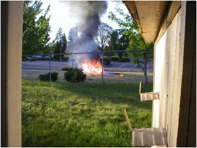Riding Lawn Mower Fire at a Church I called fire department to help them