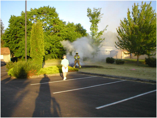 Riding Lawn Mower Fire I called Fire Department to help put out fire at a local church